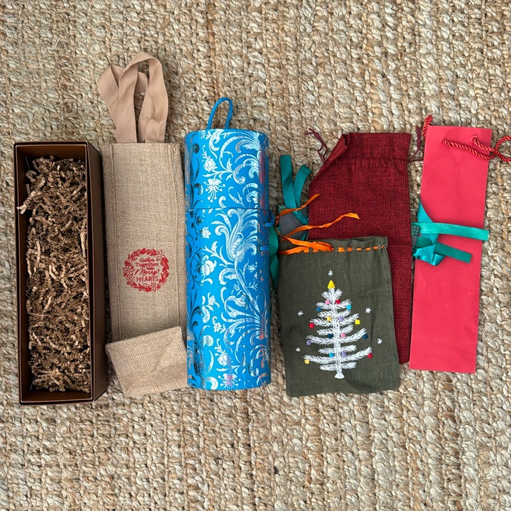 WINE GIFT BOX WINE BAGS CHRISTMAS BAGS BUNDLE